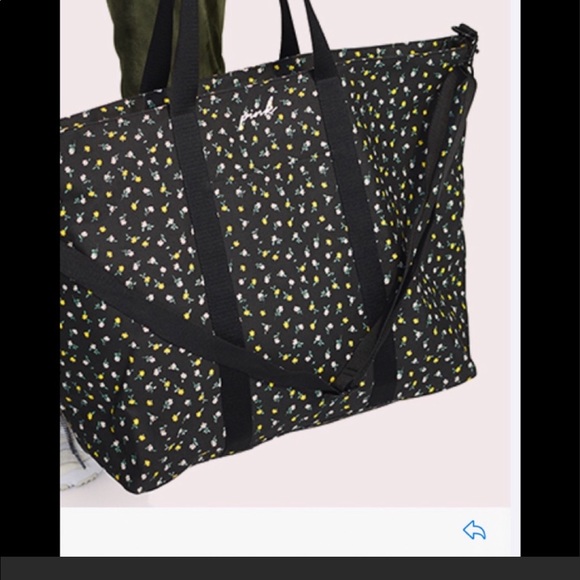 VS PINK BLACK FLORAL SMALL YELLOW & GREEN FLOWER - Picture 2 of 4